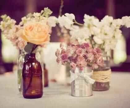 Inspirações - centros de mesa para casamento rústico - 1
