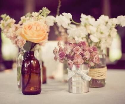 Inspirações - centros de mesa para casamento rústico - 1