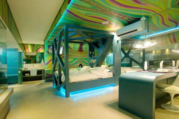 Quartos diferenciados, com designer diferente