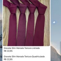 Gravata marsala (cor da fita progresso 1355) - 1