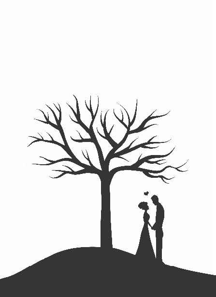 Árvore com noivos