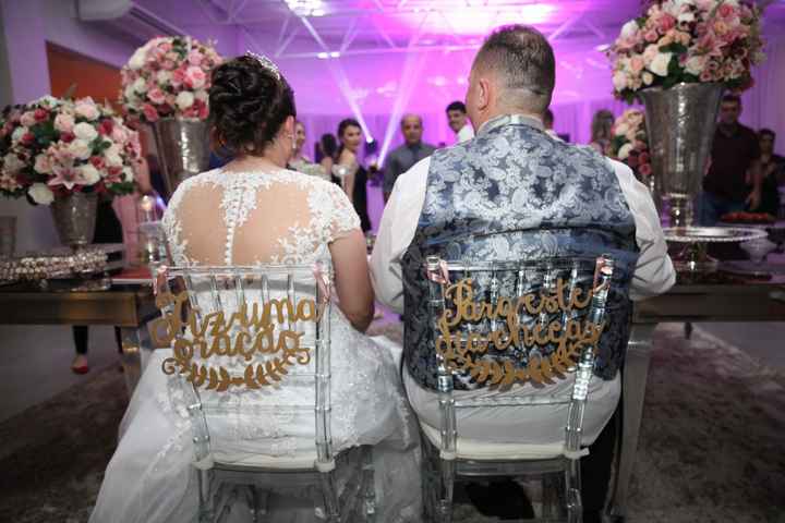 Caseiii - Placa para cadeira dos noivos - 1