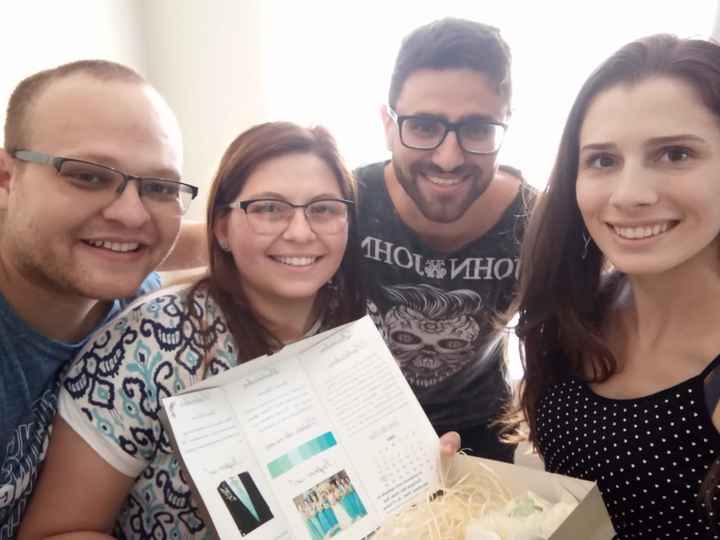 Casal de padrinhos - Esses foram os últimos a receberem 