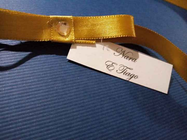 Detalhe fita e nome do convidado