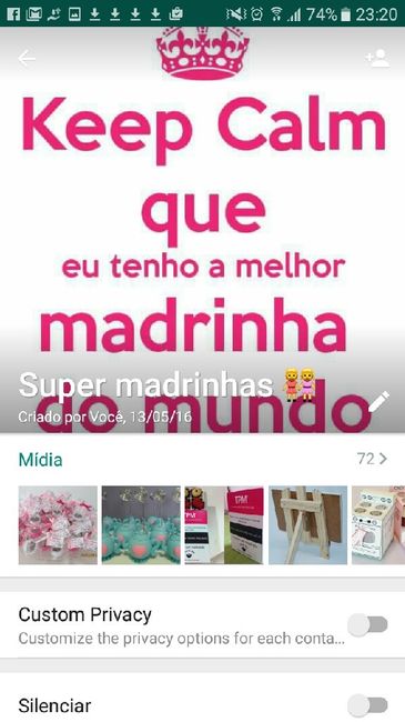 Grupo das minhas madrinhas no what e face - 1