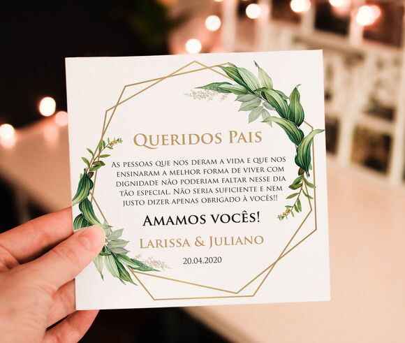 Convite dos pais. - 1