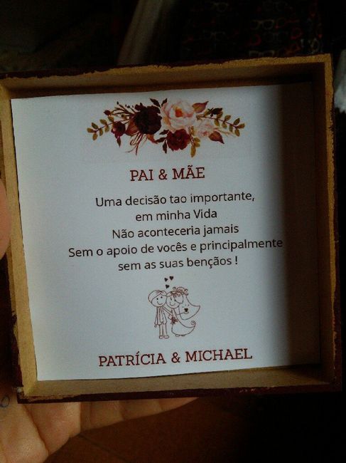 Minhas caixas Padrinhos Damas e Pais, feito por mim Dye - 3