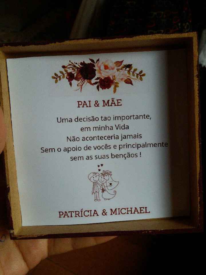 Minhas caixas Padrinhos Damas e Pais, feito por mim Dye - 3