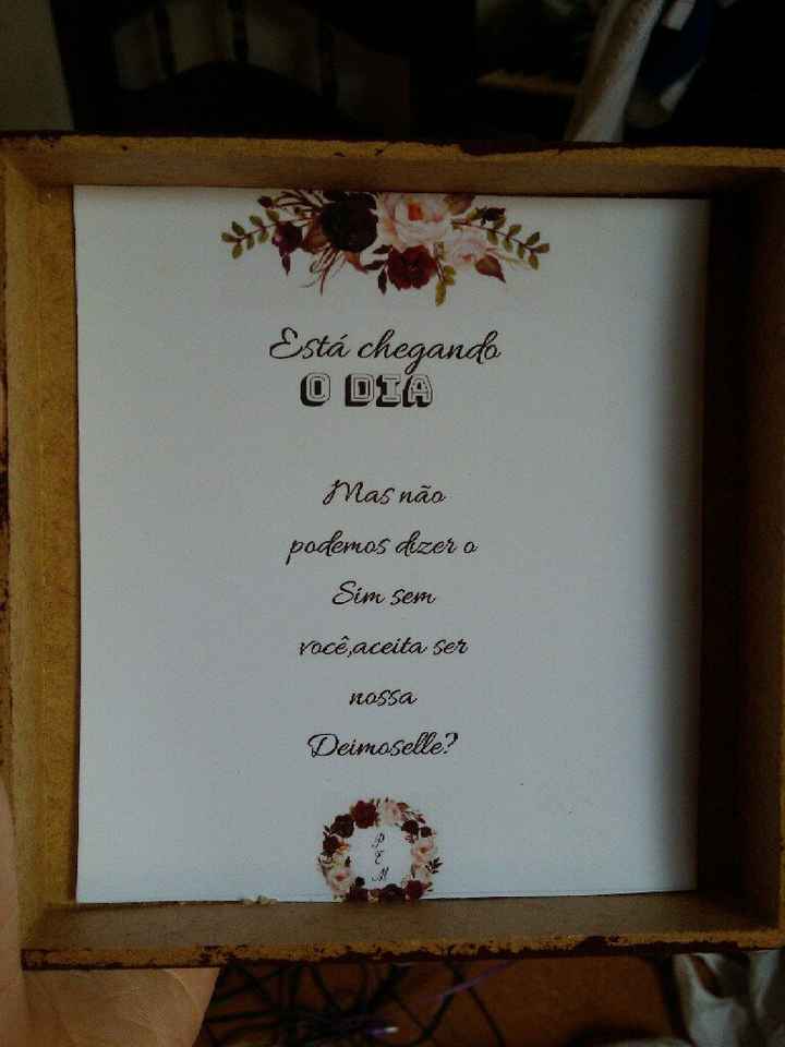 Minhas caixas Padrinhos Damas e Pais, feito por mim Dye - 4