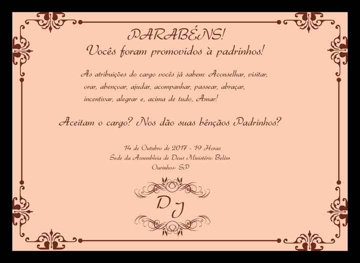 Convite padrinhos - 1