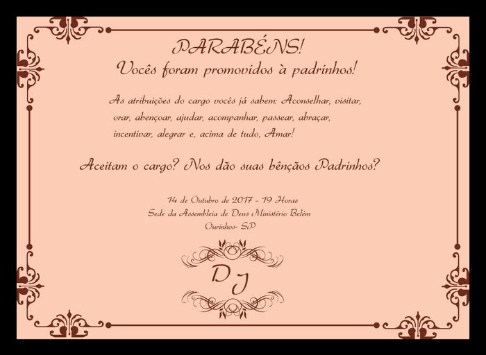 Convite padrinhos - 1