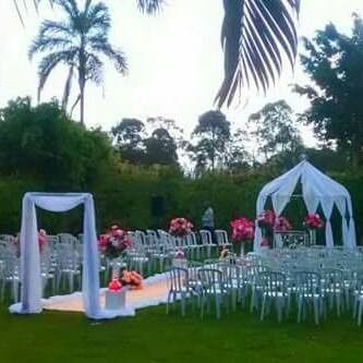 espaço ao ar livre na chácara