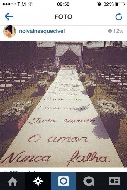 Tapete da entrada da noiva - 1