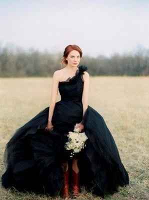 vestido de noiva preto