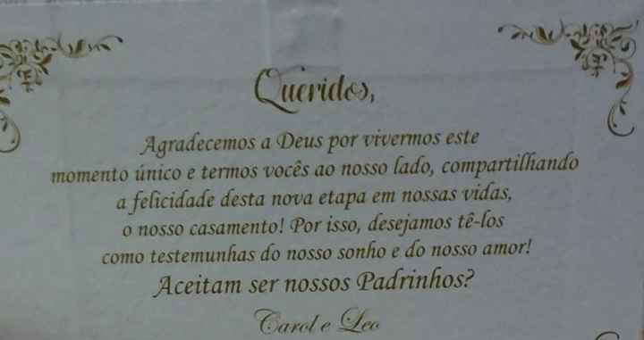 Frase para convite dos padrinhos - 1