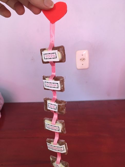 pedido com o chocolate