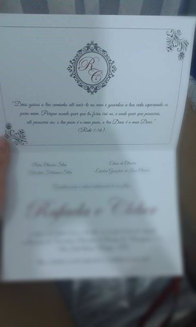 convite de casamento