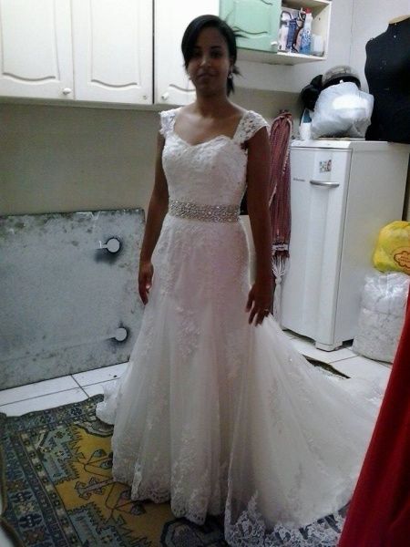 Meu vestido de noiva depois das alterações
