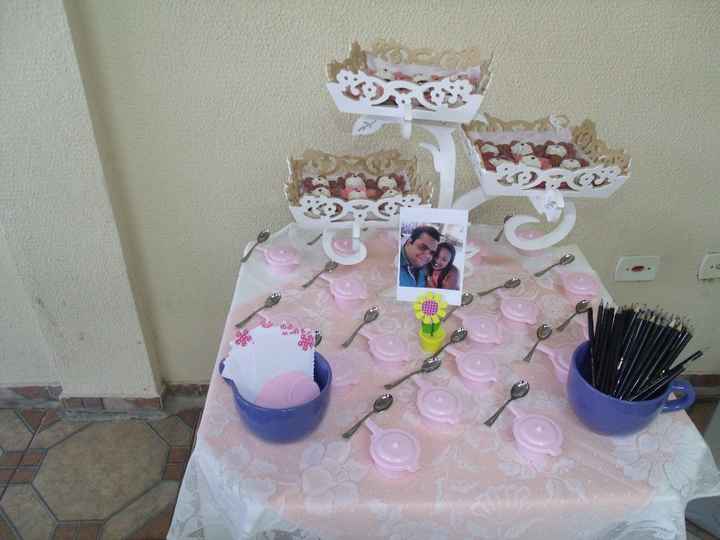 mesa doces (panelinhas com bolo gelado feitos pela mamãe)