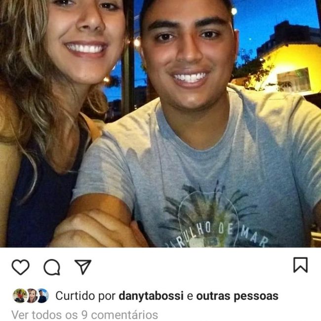 Qual a primeira foto de casal que postou nas redes sociais? 3
