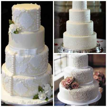 Casamento com  renda e pérolas
