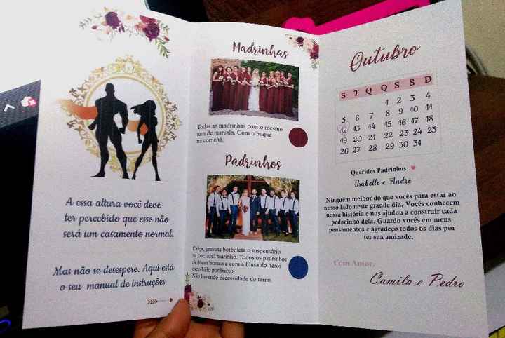 Convite de padrinhos/madrinhas - 2