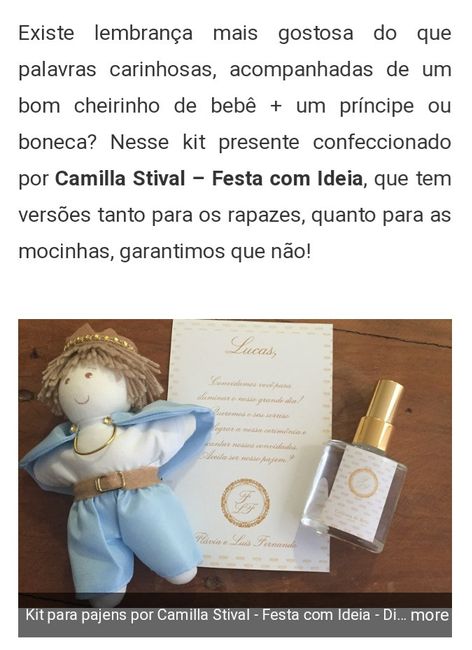 Lembrança para Pajens dicas - 1