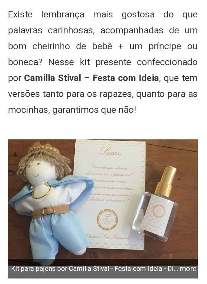 Lembrança para Pajens dicas - 1