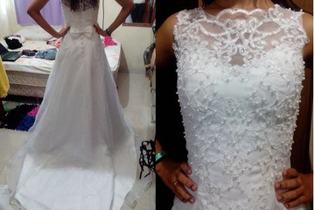 vestido de noiva frente costas