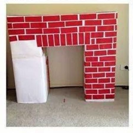 Lareira de papelão