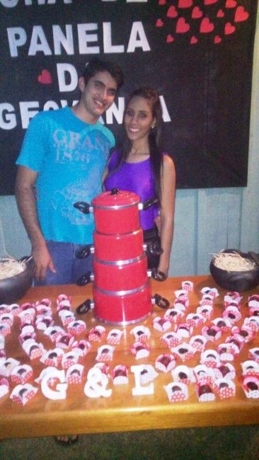 Eu e meu noivo no chá de panela