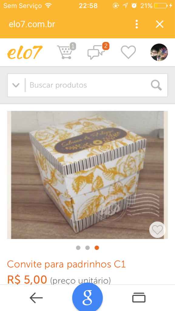 Convites de casamento para os padrinhos - 2