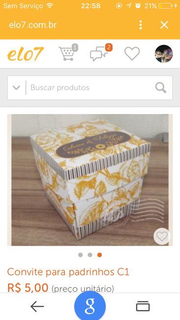 Convites de casamento para os padrinhos - 2