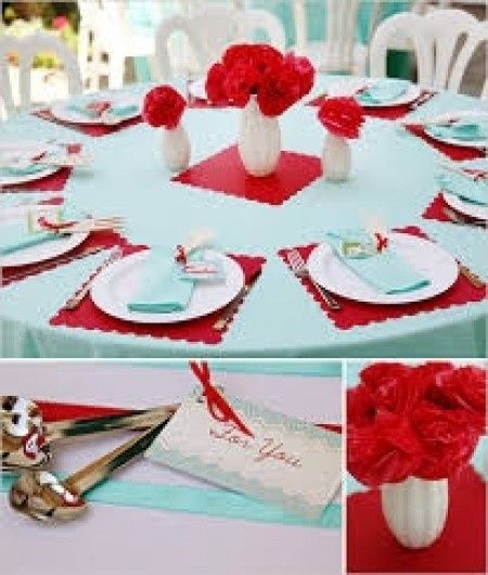 Decoração Azul e Vemelho