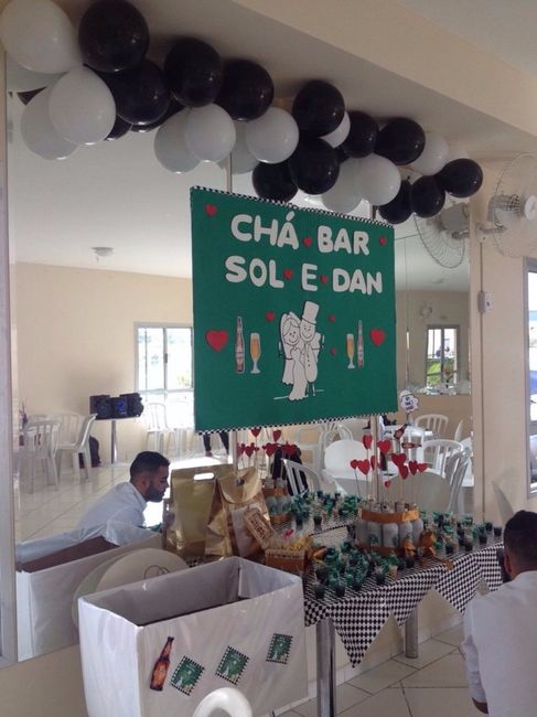painel e mesa decorada