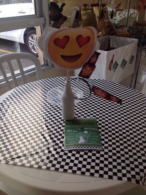 enfeite de mesa e cardapio