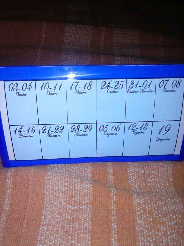 Calendário de mesa só de fim de semana!! - 2
