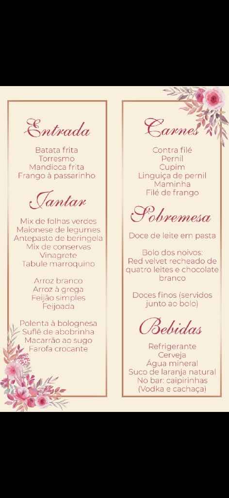 Dúvidas para fazer o menu da festa - 1