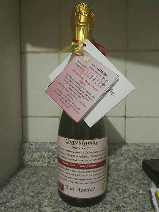 Entrega dos convites dos padrinhos diy - 1