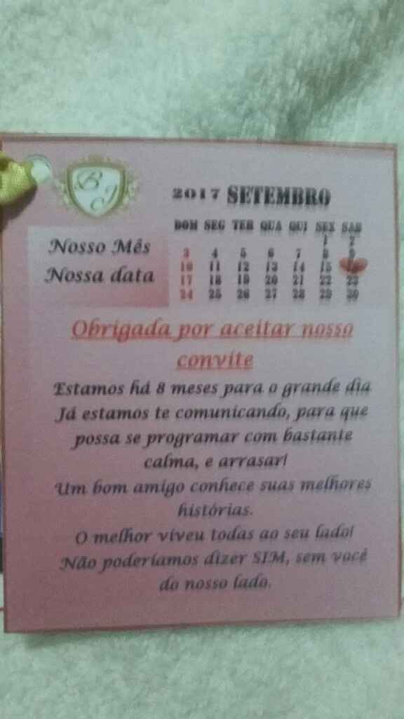 Entrega dos convites dos padrinhos diy - 3