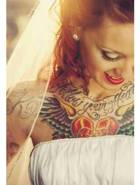 Essas noivas fizeram questão de destacar suas tatuagens - 5