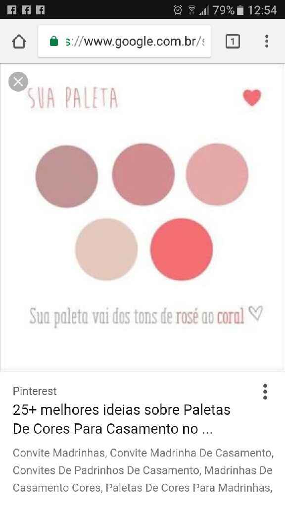 Paleta de cores para madrinhas - 1