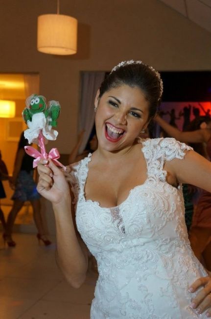 meu Buque de sapinho ficou lindo, minha amiga que fez!!!