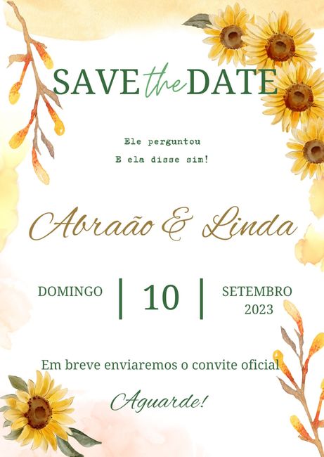 Seu Save The Date para o mundo ver! - 1