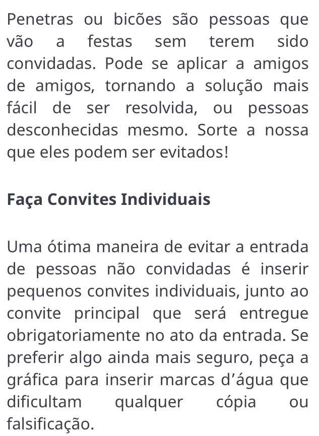 Como lidar com convidados penetras ! - 1