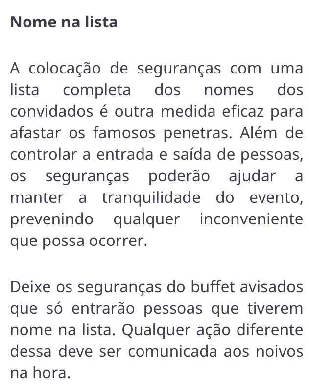 Como lidar com convidados penetras ! - 2