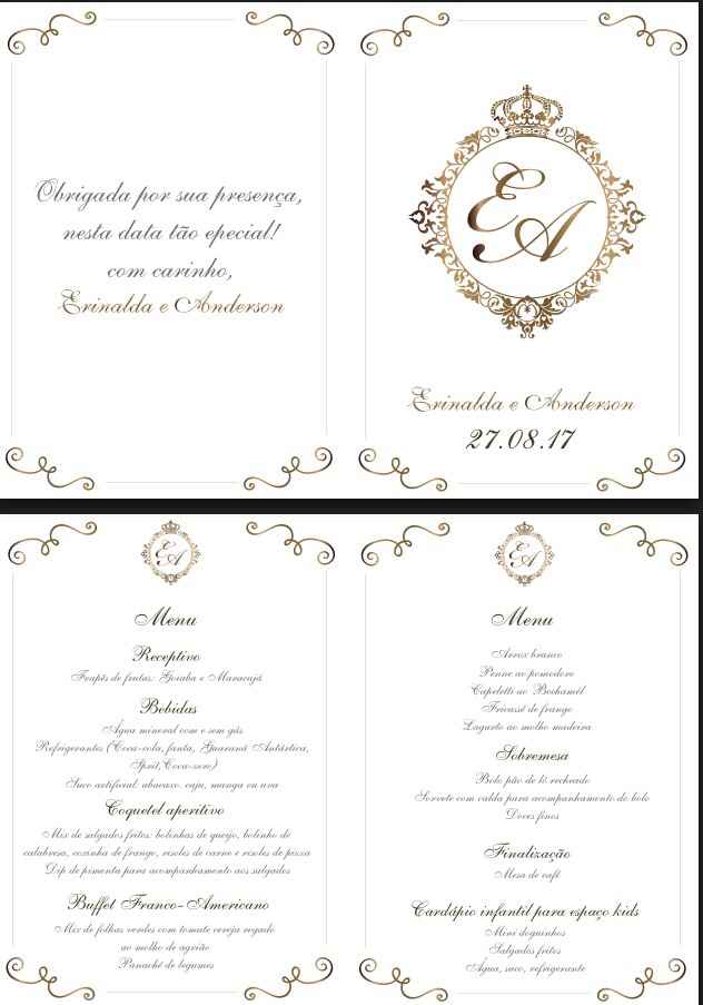 Arte do meu menu / cardápio - 1