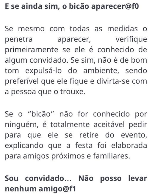 Como lidar com convidados penetras ! - 4