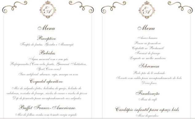 Arte do meu menu / cardápio - 3