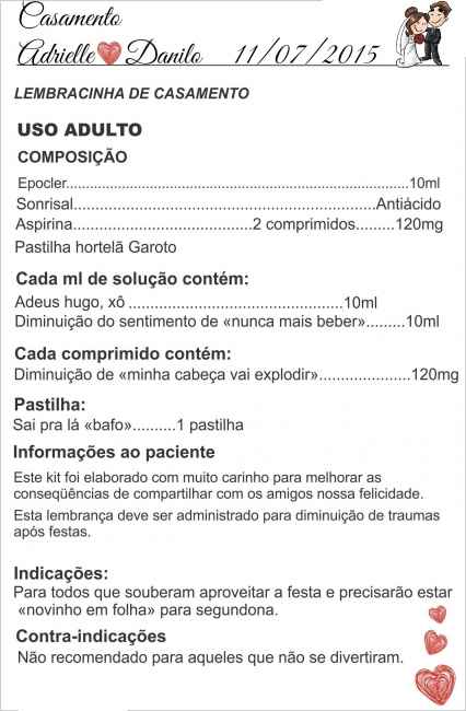Minha Bula do kit ressaca